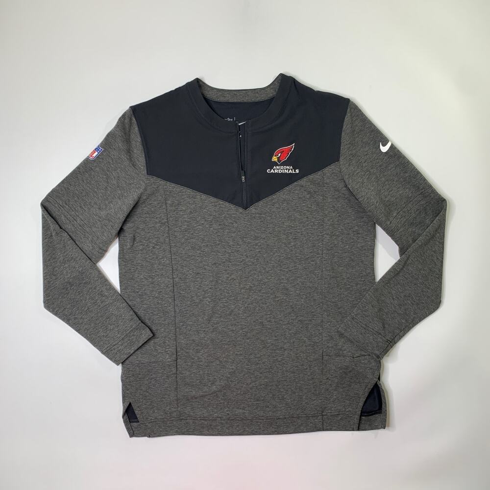 Arizona Cardinals Shirt Mens Medium Black Grey Sideline Lockup Performance Nike - Picture 2 of 15